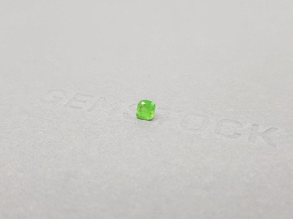 Vivid cushion cut tsavorite garnet 0.34 ct Image №3