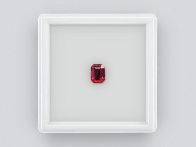 Octagon-cut rubellite tourmaline 0.91 carats, Nigeria photo