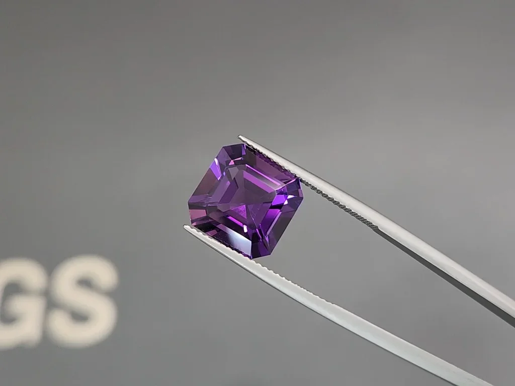 Velvety purple color amethyst in asscher cut 7.12 carats, Sri Lanka Image №3