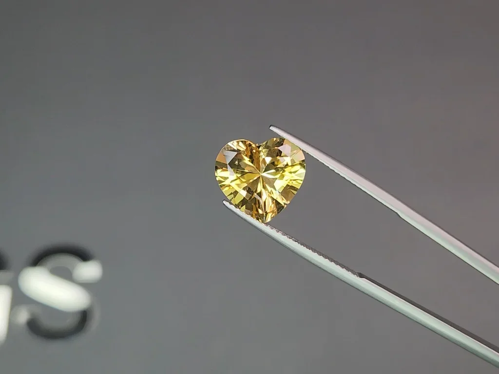 Set of citrines, high precision cut heart 13.73 carats, Africa Image №3