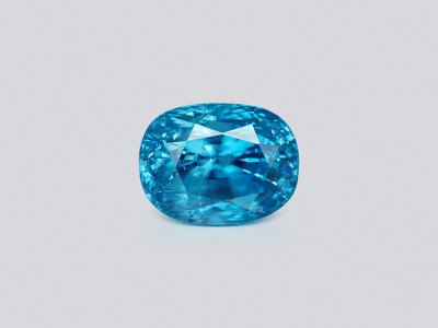 Large blue zircon in oval cut 11.22 carats, Cambodia  photo