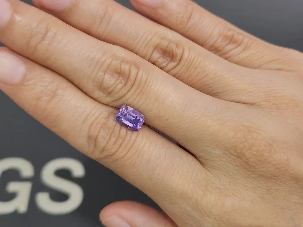 Unheated sapphire with silk effect in oval cut 2.10 carats, Tanzania Image №2