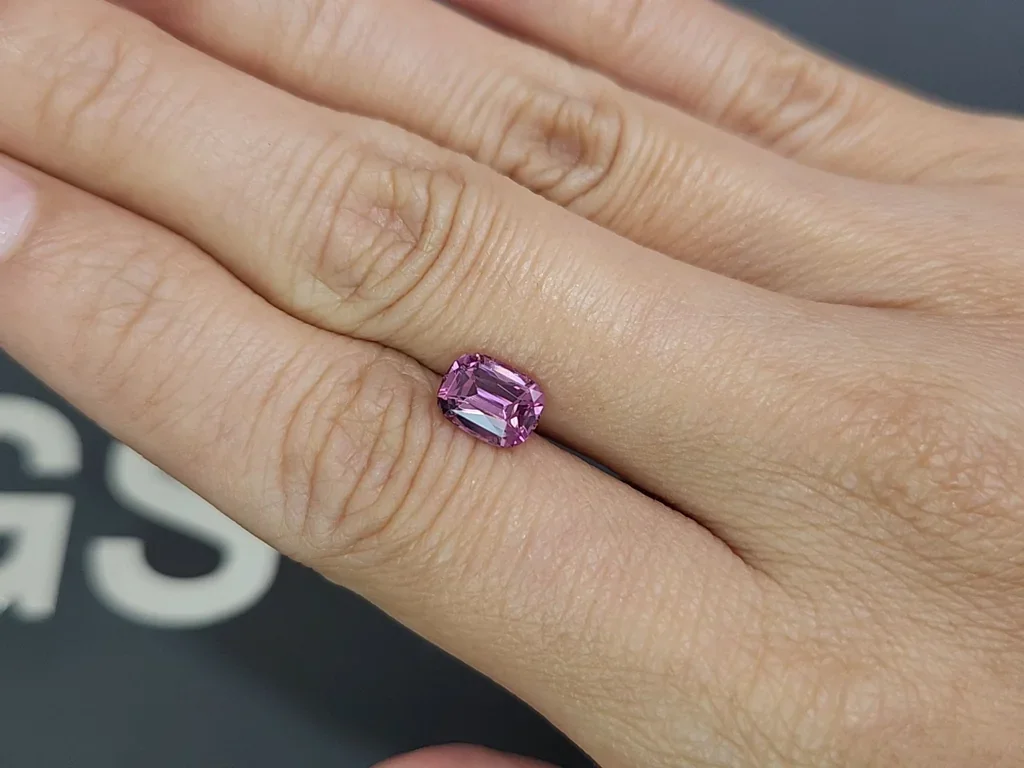 Rhodolite garnet cushion cut 1.64 carats, Tanzania Image №2