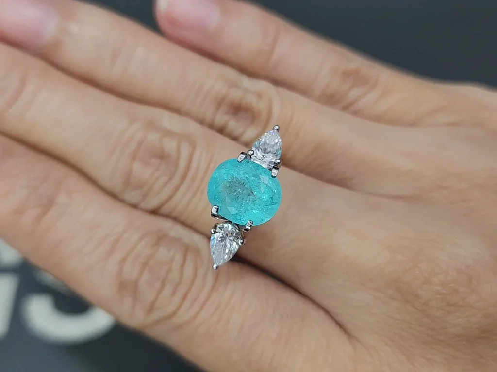 Paraiba tourmaline oval cut 3.61 carats, Mozambique Image №5