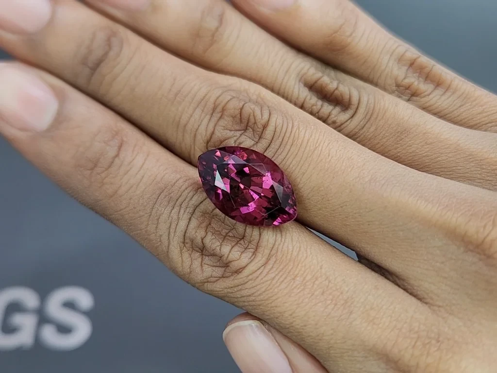 Purple tourmaline marquise cut 11.95 carats, Africa Image №2