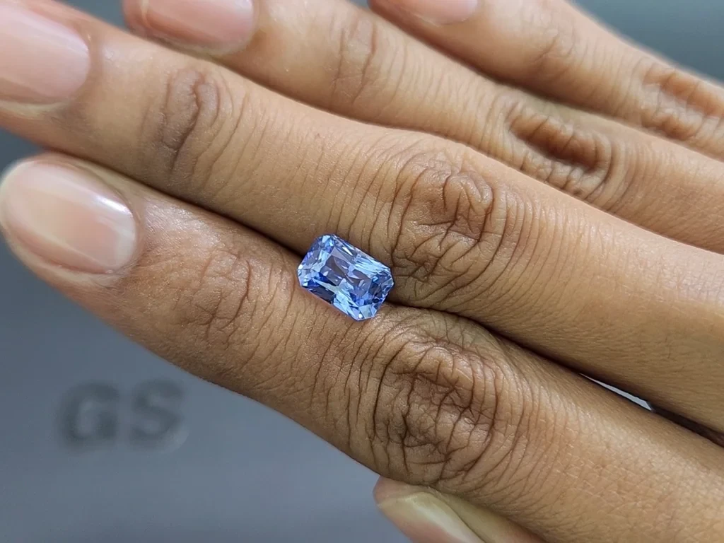 Blue sapphire radiant cut 3.16 carats, Sri Lanka Image №2