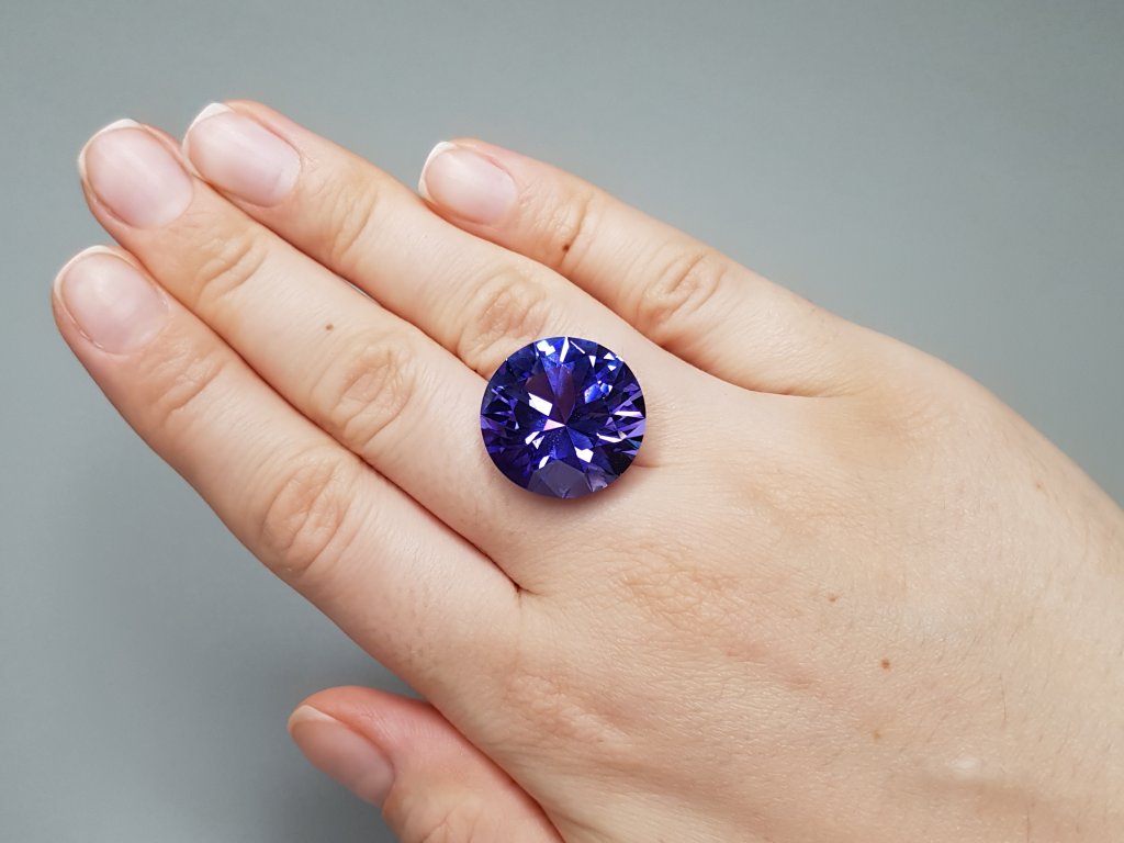 Large Round Cut Tanzanite 30.01ct, Tanzania Image №2
