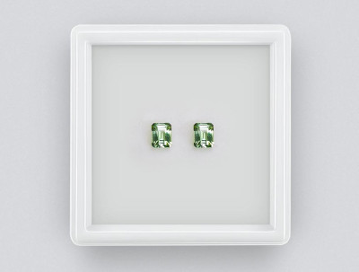 Pair of octagon cut tourmaline 1.01 carats photo