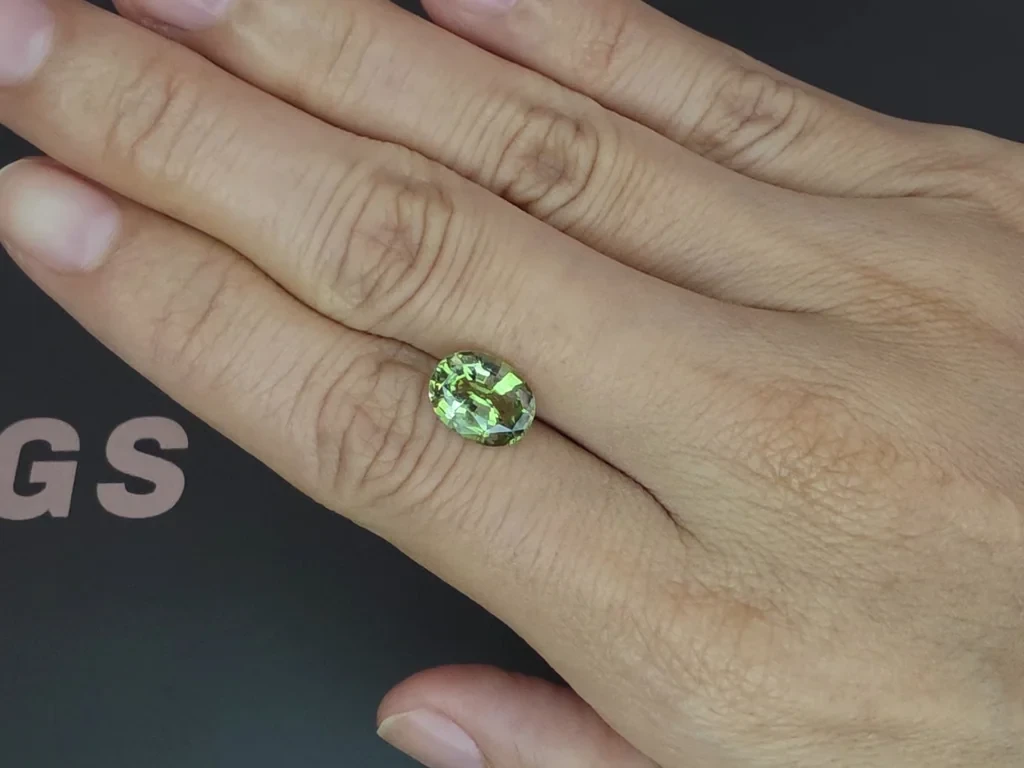 Tsavorite garnet oval cut 3.03 carats, Tanzania Image №2