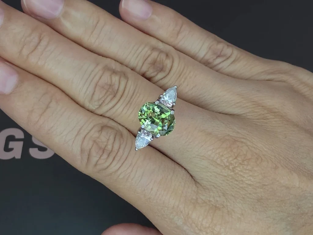 Tsavorite garnet oval cut 3.03 carats, Tanzania Image №5