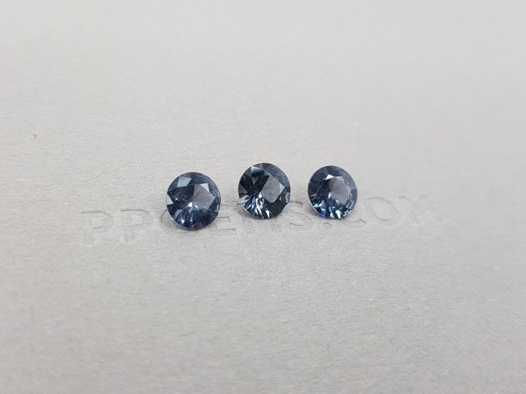 Grey spinel set 2.14 ct, Burma Image №3