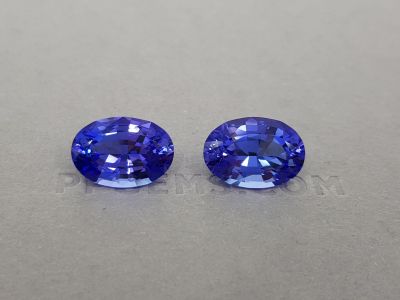 Pair of oval cut tanzanites 12.60 ct photo