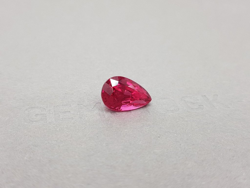 Unique pink-red pear cut spinel 5.62 ct, Mahenge Image №3
