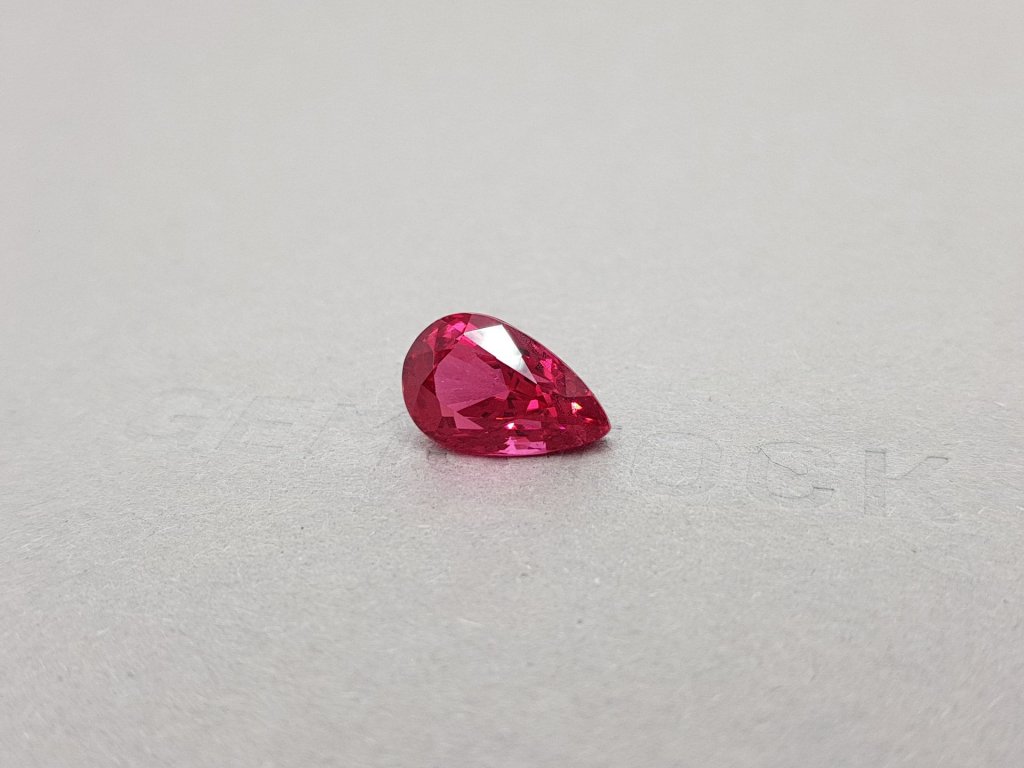 Unique pink-red pear cut spinel 5.62 ct, Mahenge Image №4