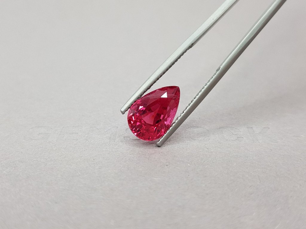 Unique pink-red pear cut spinel 5.62 ct, Mahenge Image №5