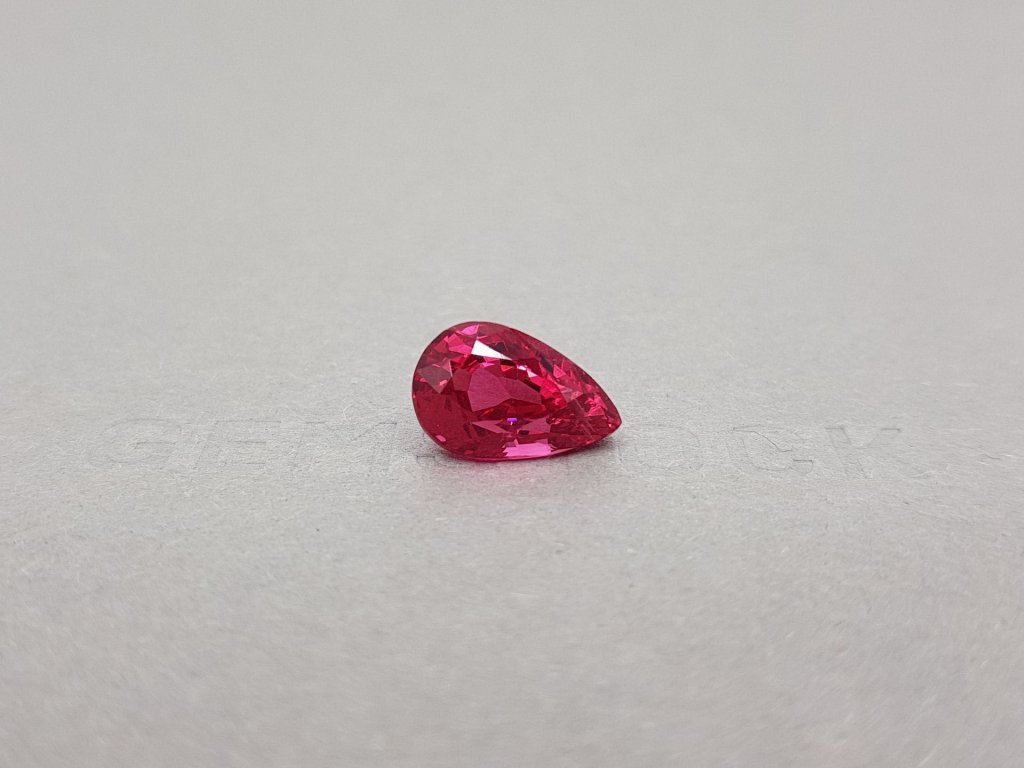 Unique pink-red pear cut spinel 5.62 ct, Mahenge Image №2