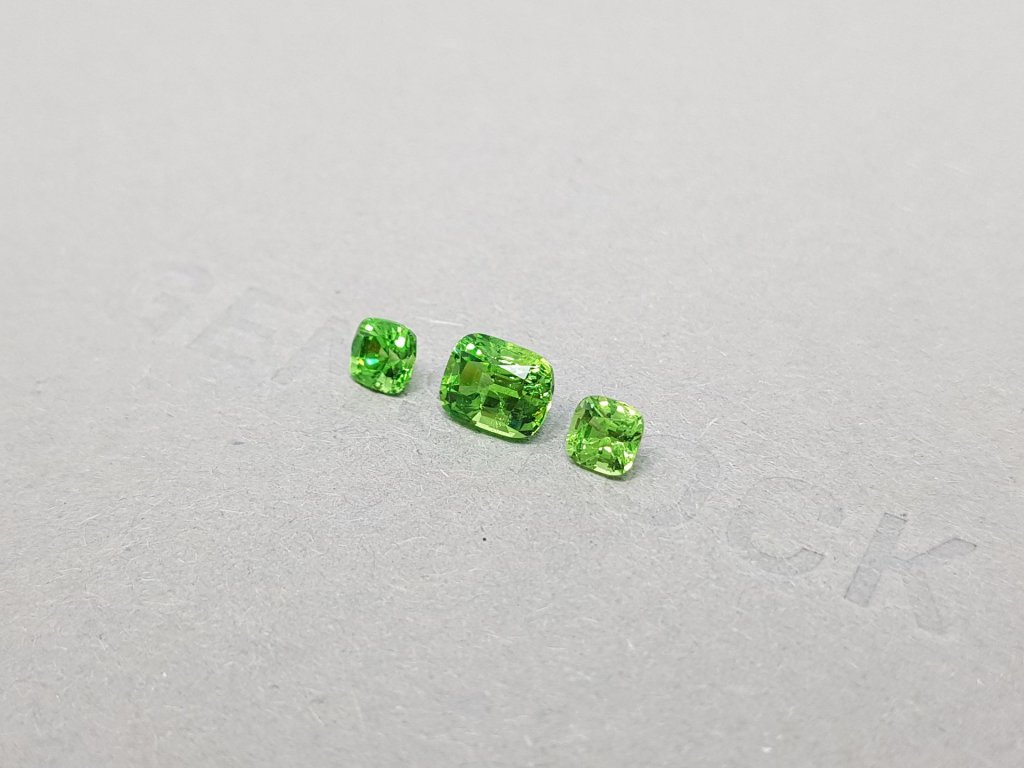 Set of bright tsavorite garnets 1.66 ct Image №3
