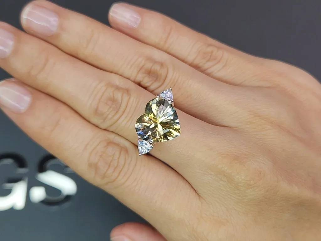 Citrine in a high-precision heart cut 5.03 carats, Africa Image №5