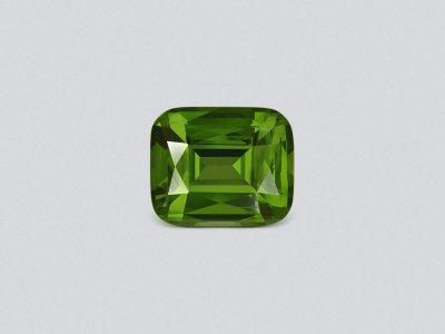Green zircon in сushion cut 5.45 carats, Sri Lanka photo