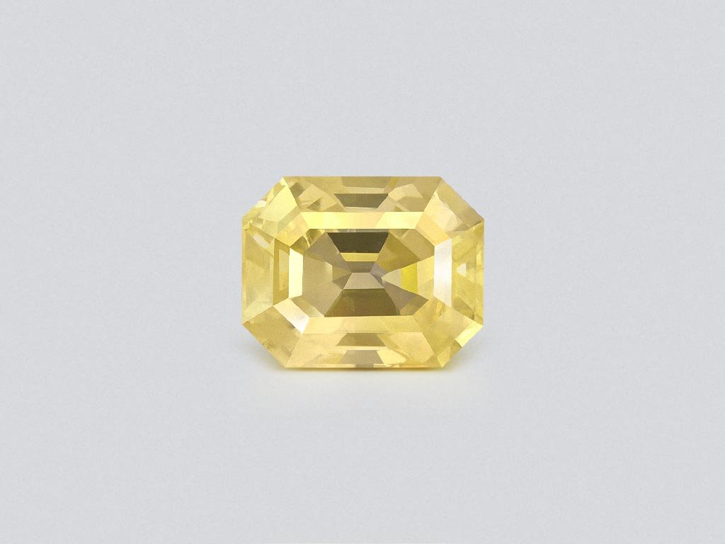 Unheated Pastel Yellow sapphire in octagon cut 3.33 carats, Sri Lanka Image №1
