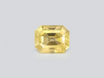 Unheated Pastel Yellow sapphire in octagon cut 3.33 carats, Sri Lanka photo