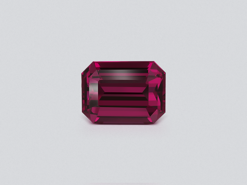 Garnet purple rhodolite octagon cut 3.32 carats, Africa Image №1