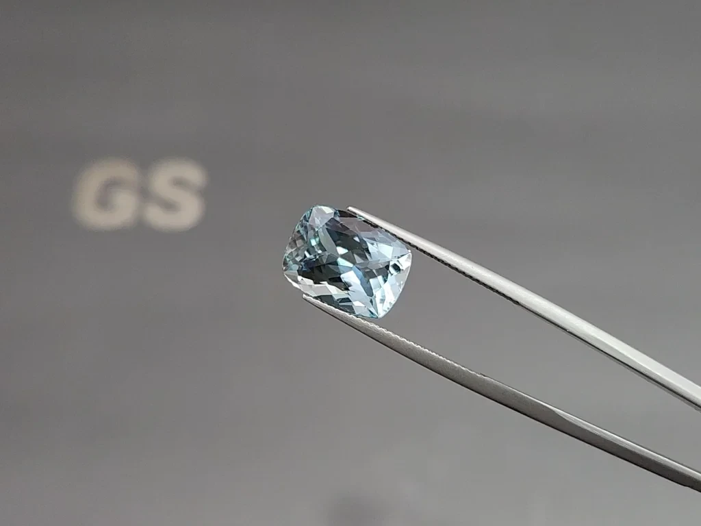Aaquamarine cushion cut  4.70 carats, Madagascar Image №3