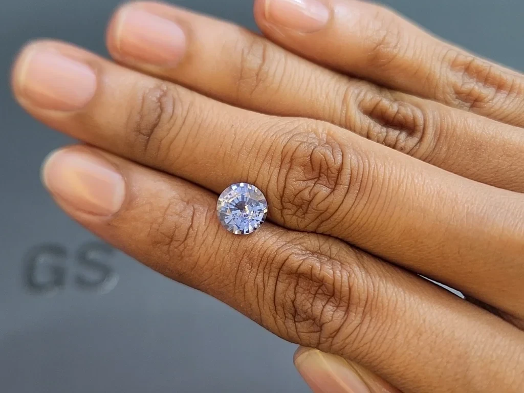 Bi-color sapphire round cut 2.42 carats, Sri Lanka Image №2