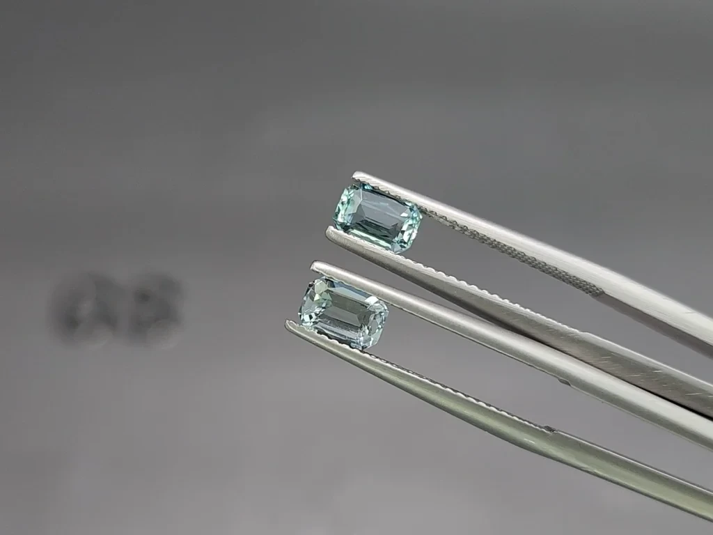 Set of aquamarines octagon cut  2.34 carats, Madagascar Image №4