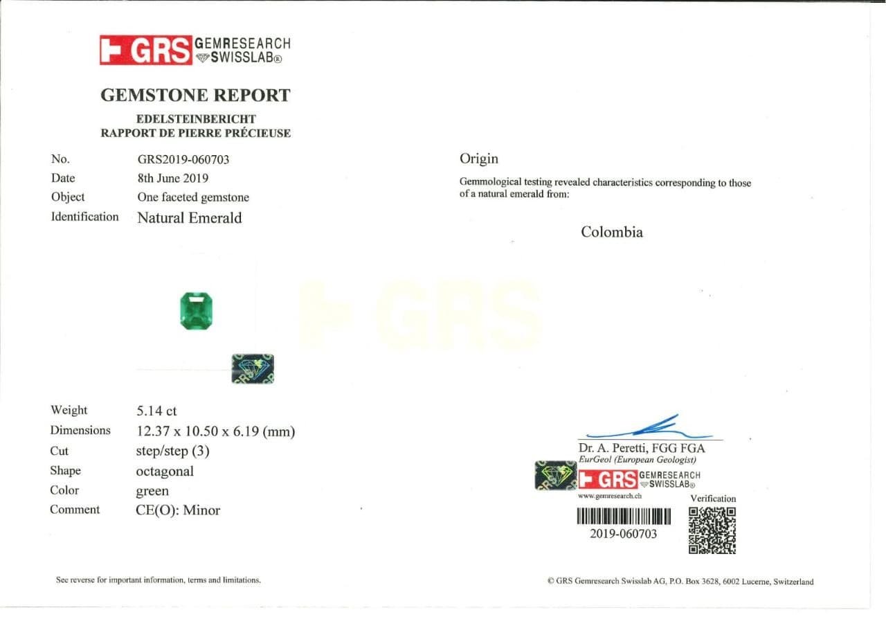 A pair of top quality Colombian emeralds, 11.01 ct, GRS Image №6