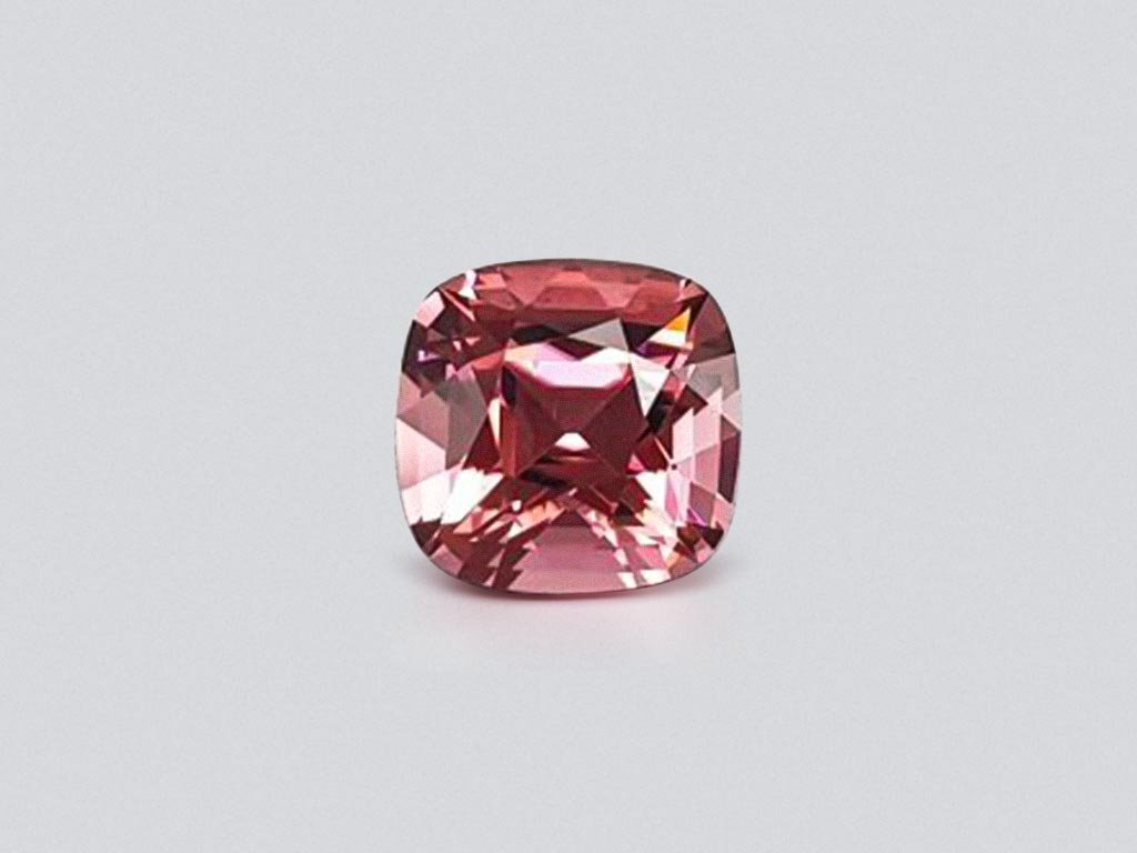 African pink-orange cushion cut tourmaline 3.37 ct Image №1