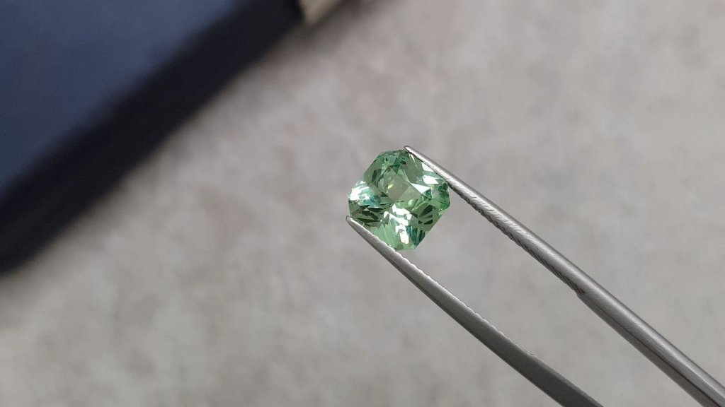 Rare neon green grossular garnet in radiant cut 3.51 ct, Africa Image №3