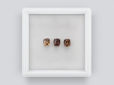 Set of unheated cushion cut sapphires 1.27 carats, Madagascar photo
