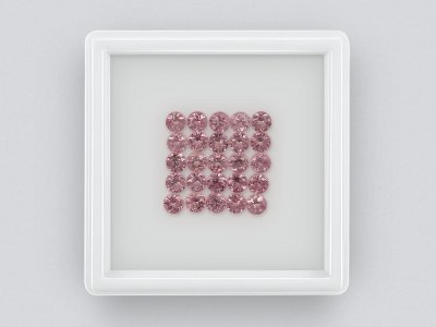 Lot of soft pink round cut tourmalines 2.86 carats, Africa  photo