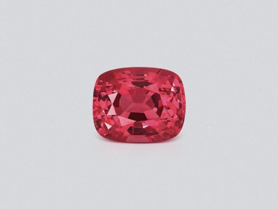 Red-pink Mahenge spinel in cushion cut 2.69 carats, Tanzania photo