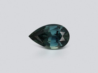 Unheated Teal sapphire pear cut  1.49 carats, Madagascar photo