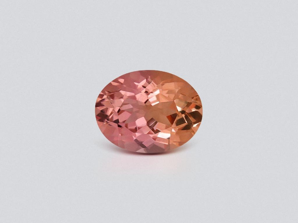 Tourmaline pink-orange in oval cut 1.89 carats, Africa Image №1