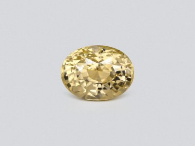 Unheated Pastel Yellow sapphire in oval cut 3.08 carats, Sri Lanka photo
