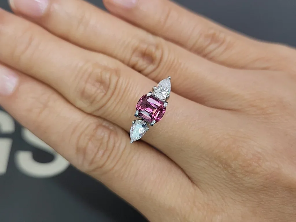 Rhodolite garnet cushion cut 1.74 caratsTanzania Image №5