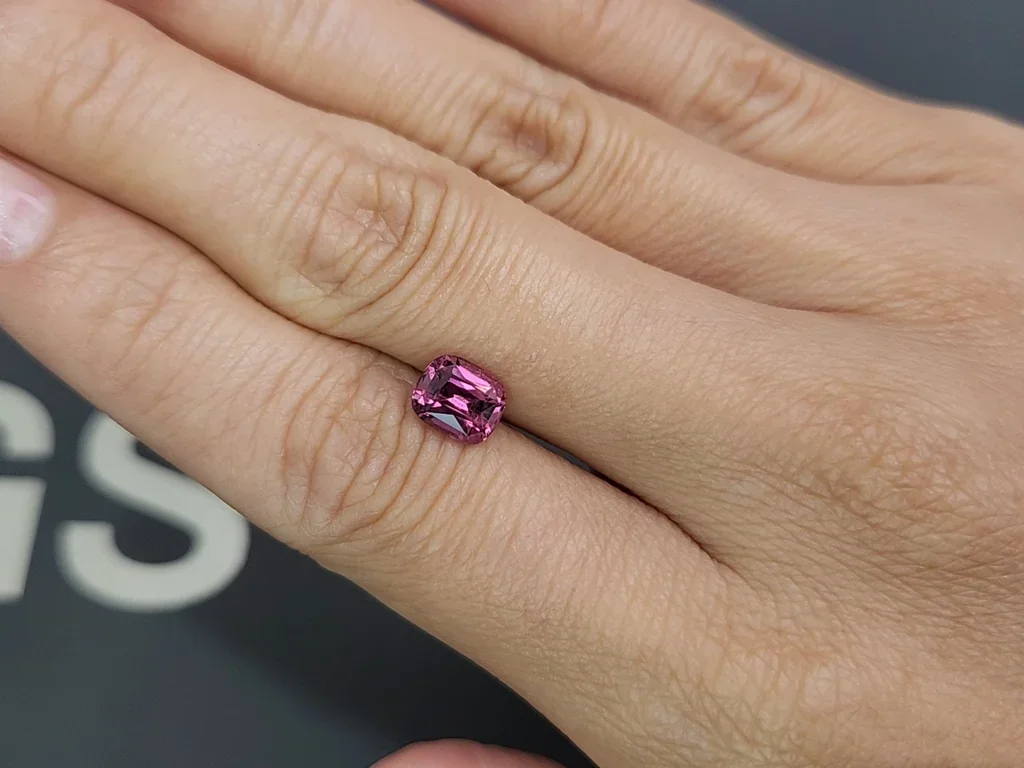 Rhodolite garnet cushion cut 1.74 caratsTanzania Image №2