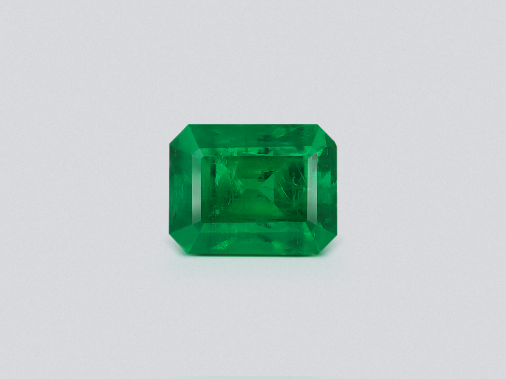 Emerald Verdant green octagon cut 4.03 carats, Panjshir Image №1