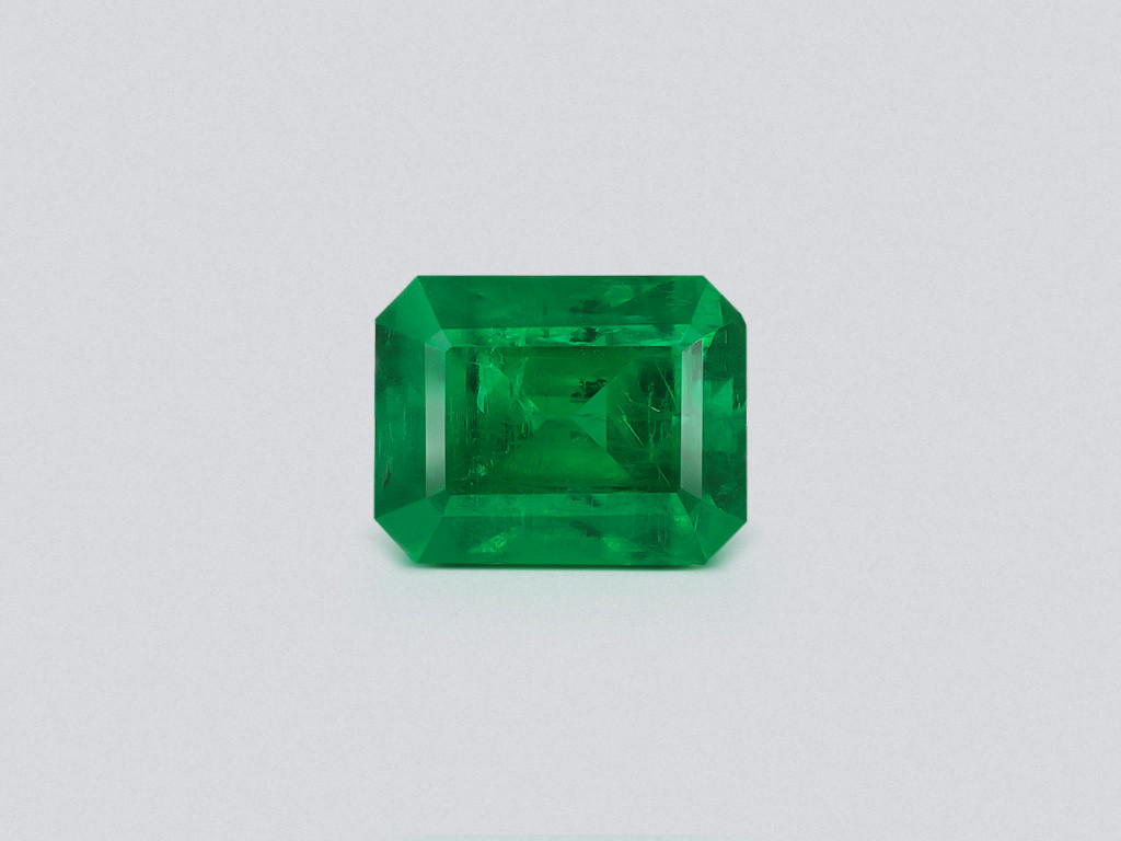 Emerald Verdant green octagon cut 4.03 carats, Panjshir Image №1