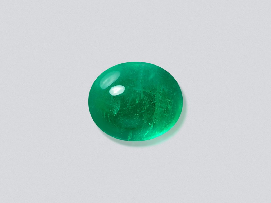 Emerald cabochon cut 2.29 carats, Russia Image №1