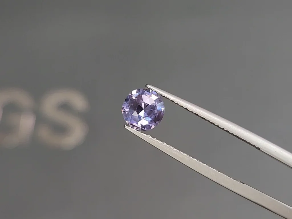 Lavender spinel round cut 1.26 carats, Tanzania Image №3