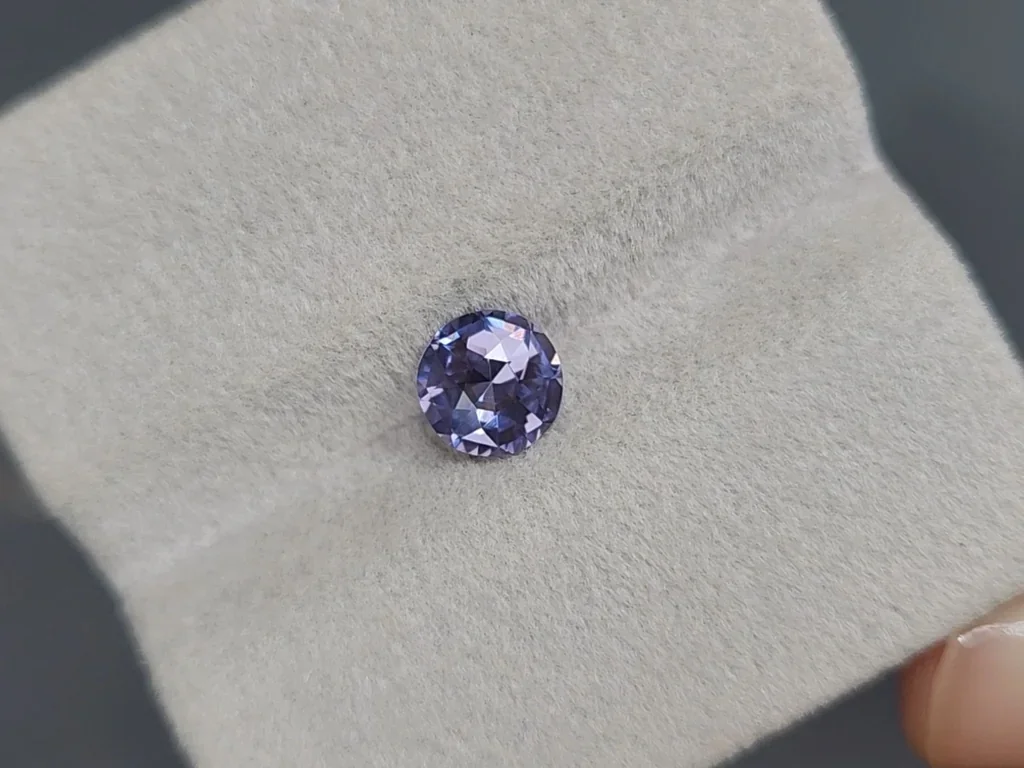 Lavender spinel round cut 1.26 carats, Tanzania Image №4