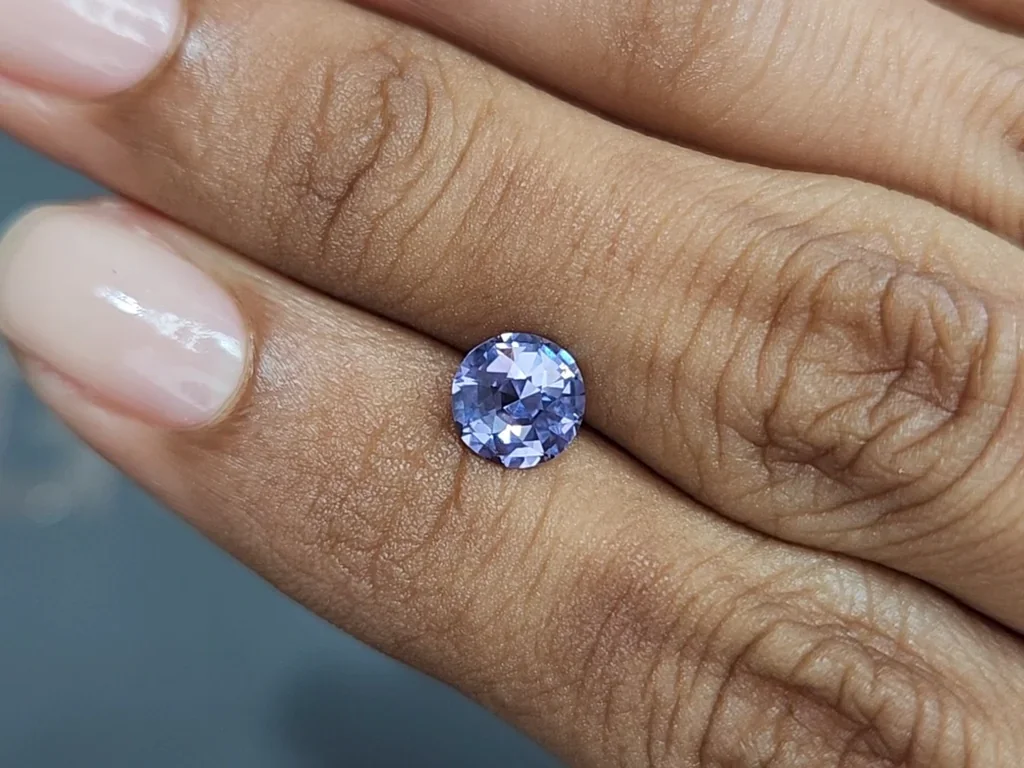 Lavender spinel round cut 1.26 carats, Tanzania Image №2