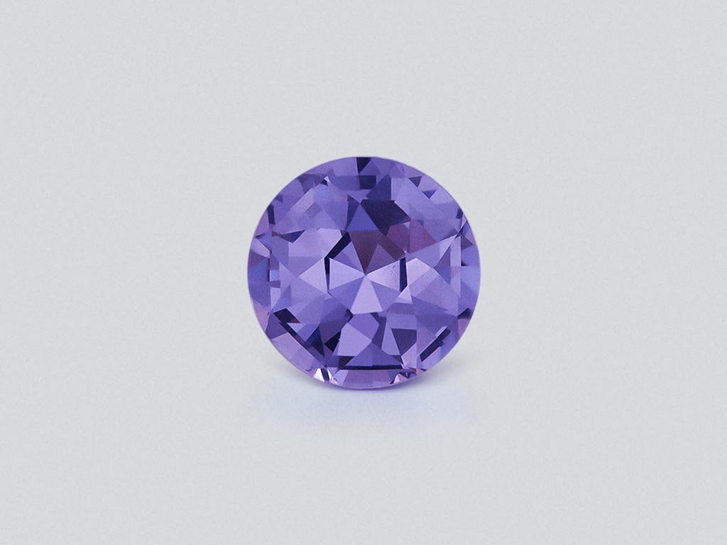 Lavender spinel round cut 1.26 carats, Tanzania Image №1