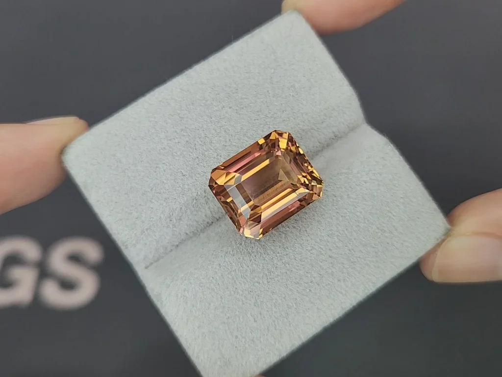 Large tourmaline octagon cut 12.27 carats, Africa Image №4