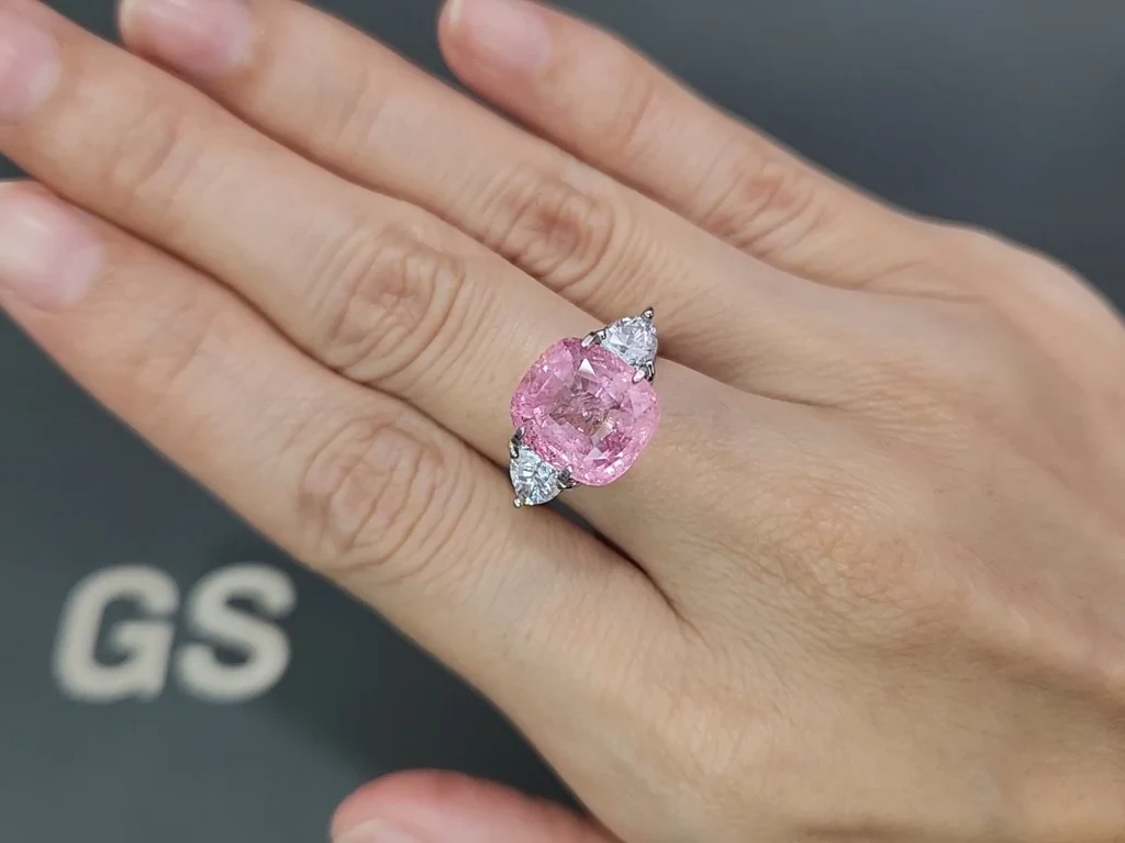 Unheated sapphire Padparadscha cushion cut 7.15 carats, Sri Lanka Image №5