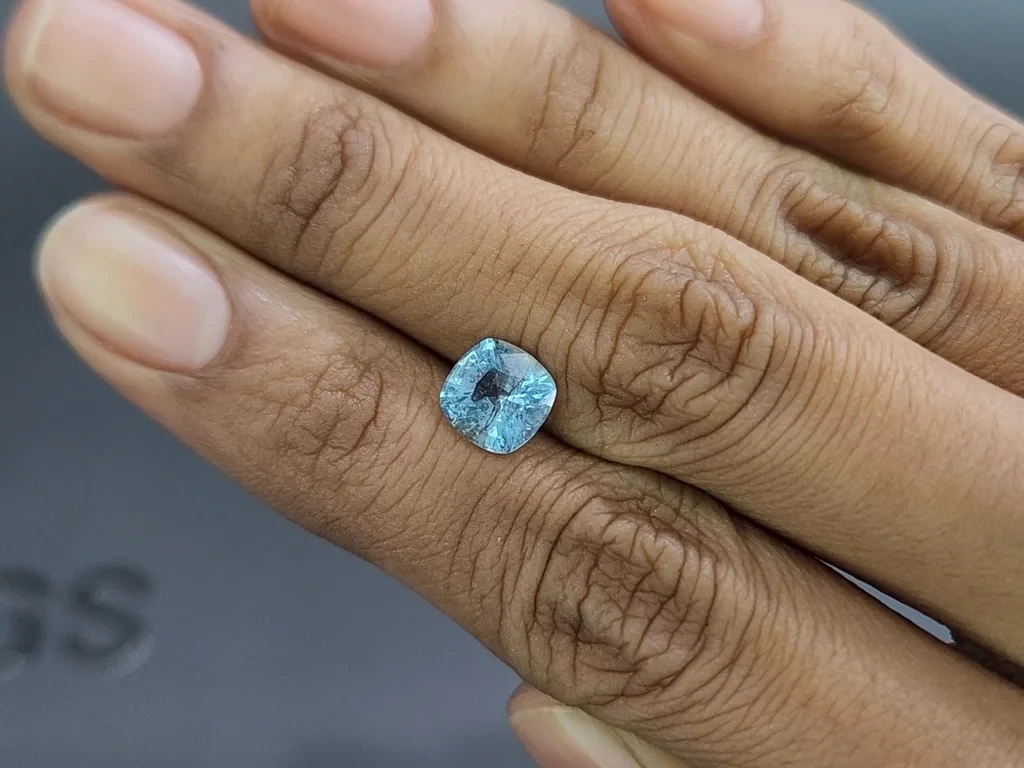 Aquamarine cushion cut  1.65 carats, Madagascar  Image №2
